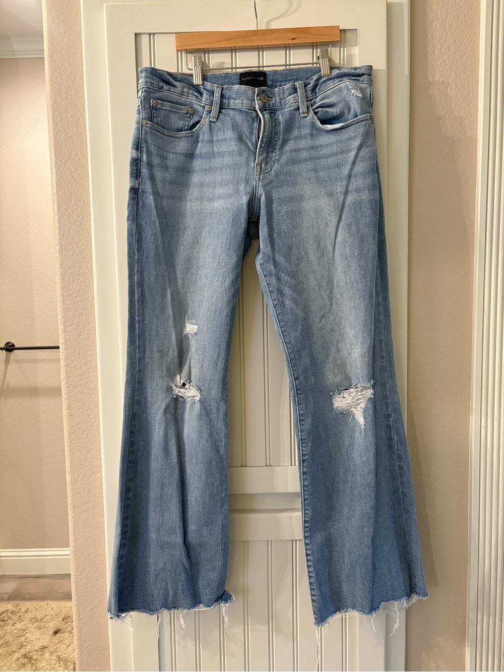 Lucky Brand Light Blue Distressed Flare Jeans